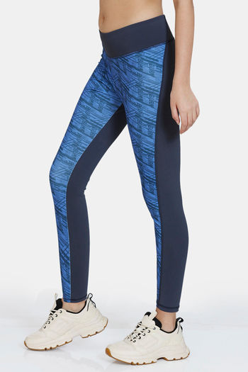 Buy Zelocity High Rise Quick Dry Leggings - India Ink